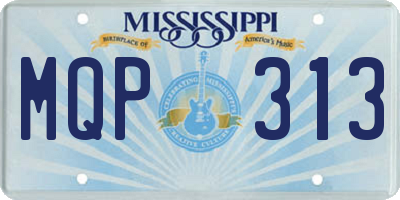 MS license plate MQP313