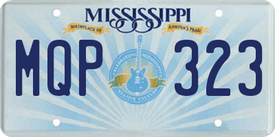 MS license plate MQP323