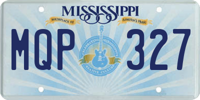 MS license plate MQP327