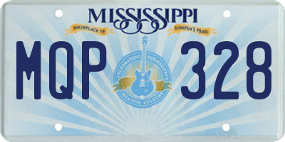 MS license plate MQP328