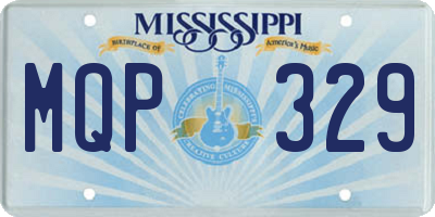 MS license plate MQP329