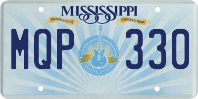 MS license plate MQP330