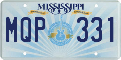 MS license plate MQP331