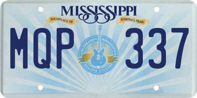 MS license plate MQP337