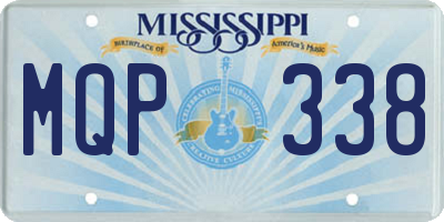 MS license plate MQP338