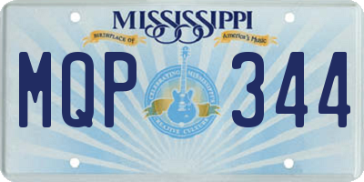 MS license plate MQP344