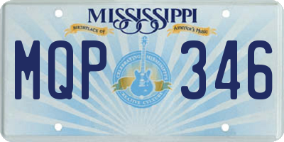 MS license plate MQP346