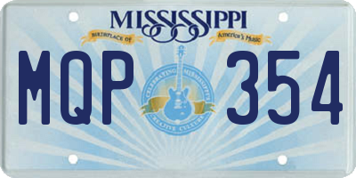 MS license plate MQP354