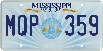 MS license plate MQP359