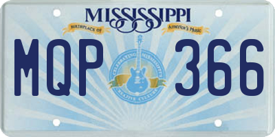 MS license plate MQP366
