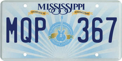 MS license plate MQP367