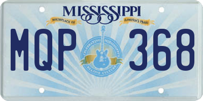MS license plate MQP368