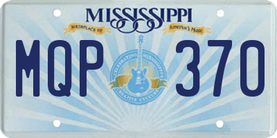 MS license plate MQP370