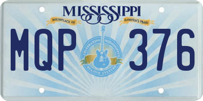 MS license plate MQP376