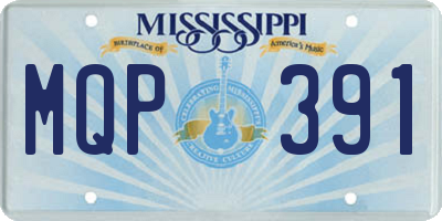 MS license plate MQP391
