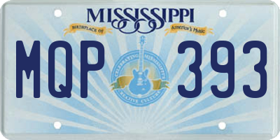 MS license plate MQP393