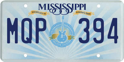 MS license plate MQP394