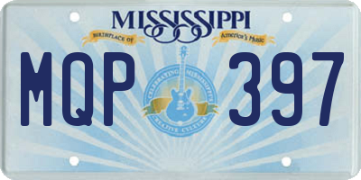 MS license plate MQP397