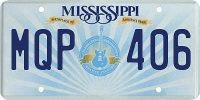 MS license plate MQP406