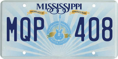 MS license plate MQP408