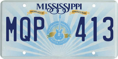 MS license plate MQP413