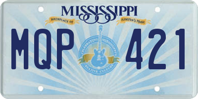 MS license plate MQP421