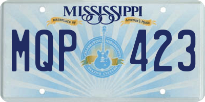 MS license plate MQP423
