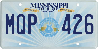 MS license plate MQP426