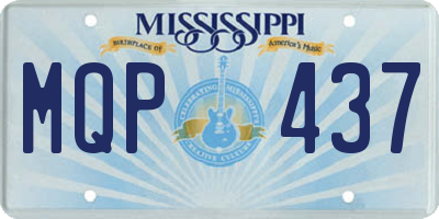 MS license plate MQP437