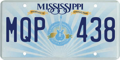 MS license plate MQP438