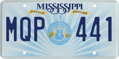 MS license plate MQP441