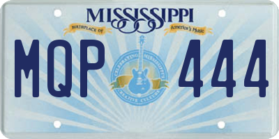 MS license plate MQP444