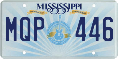 MS license plate MQP446