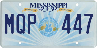 MS license plate MQP447