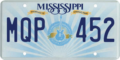 MS license plate MQP452
