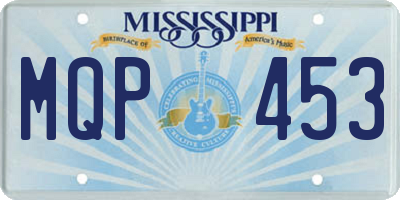 MS license plate MQP453