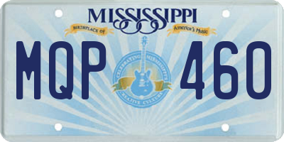 MS license plate MQP460