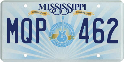 MS license plate MQP462