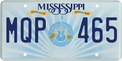 MS license plate MQP465