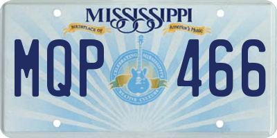 MS license plate MQP466