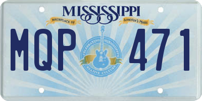 MS license plate MQP471
