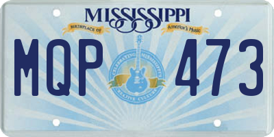 MS license plate MQP473
