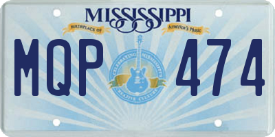 MS license plate MQP474