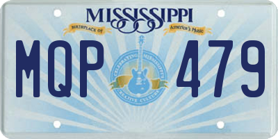 MS license plate MQP479