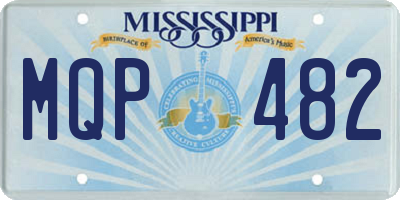 MS license plate MQP482