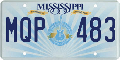 MS license plate MQP483