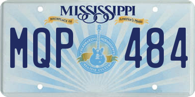 MS license plate MQP484