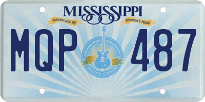 MS license plate MQP487