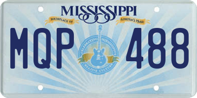 MS license plate MQP488