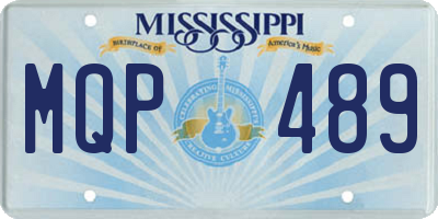 MS license plate MQP489